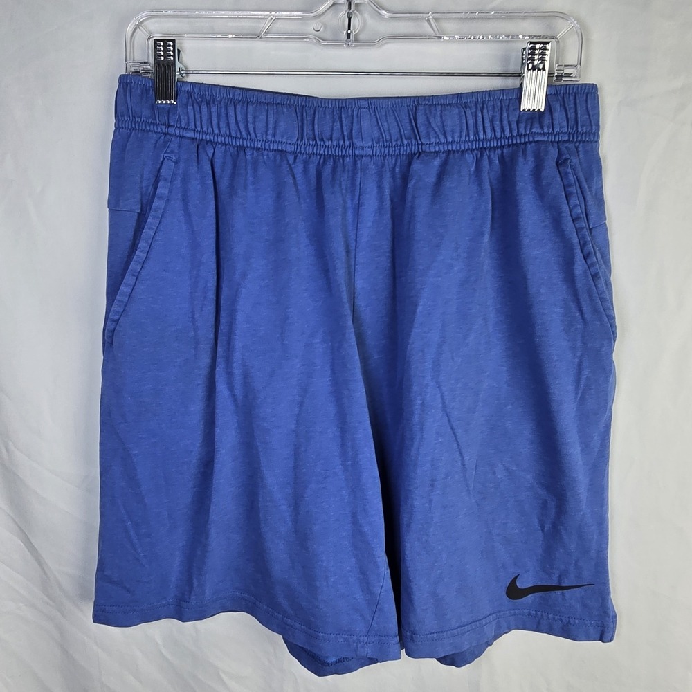 Nike Dri-FIT Cotton Training‎ Shorts CJ2044 Mens Medium Blue Athleisure Weekend
